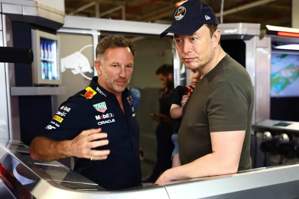 Elon Musk, Christian Horner, Red Bull