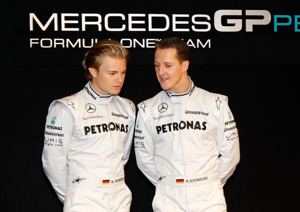 Nico Rosberg és Michael Schumacher 2010-ben - Fotó: Mercedes AMG Petronas