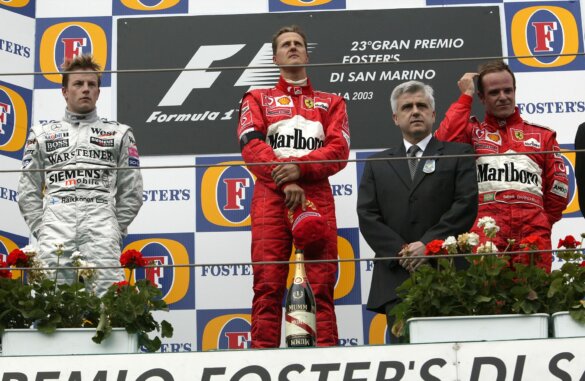 Kimi Räikkönen, Michael Schumacher, Rubens Barrichello