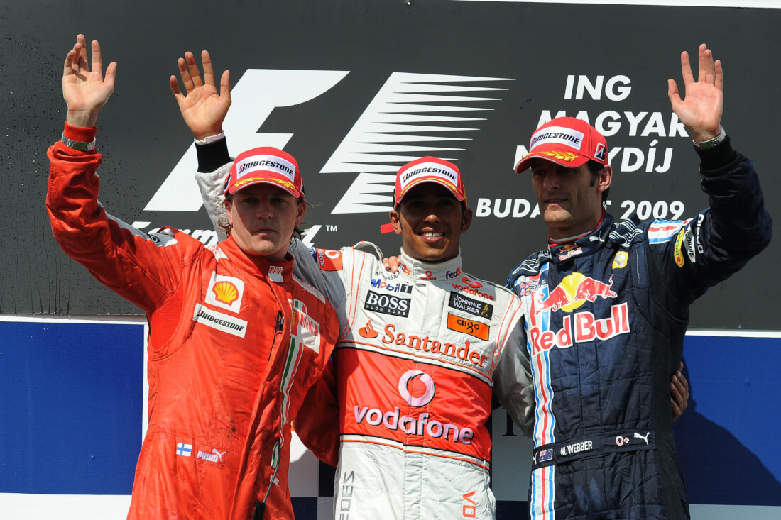 Raikkonen, Hamilton, Webber